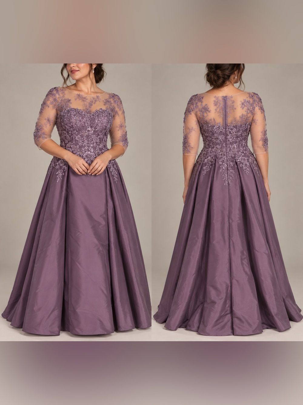 Cocó Garza Haute Couture Purple Mother of the Bride Gown | Approx. Size 8–10